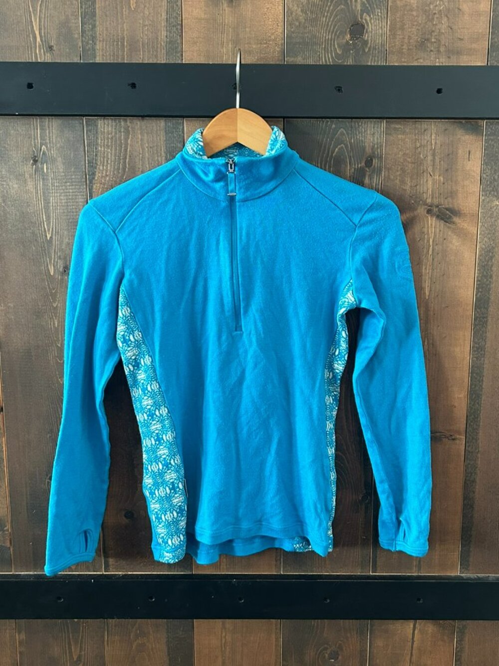 Icebreaker 100% Merino Woold Half Zip Pullover Base Layer Women's Size S